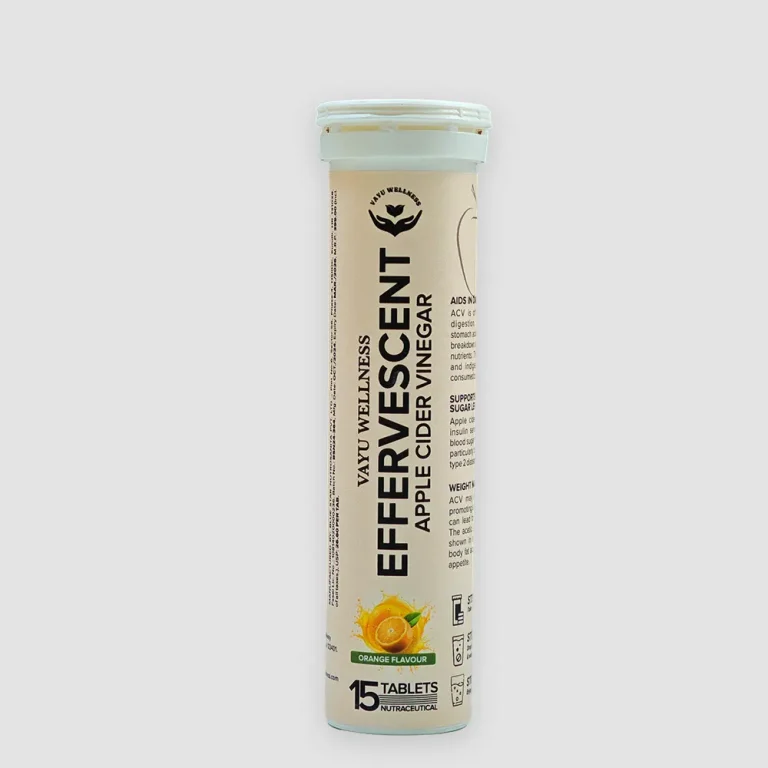 Effervescent apple cider vinegar tablets for detox and digestion